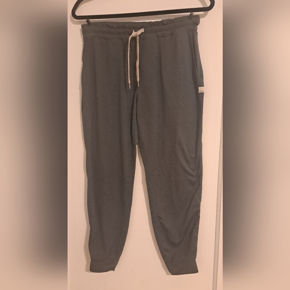 Vuori Gray Track Pants with Elastic Waistband and Tapered Leg